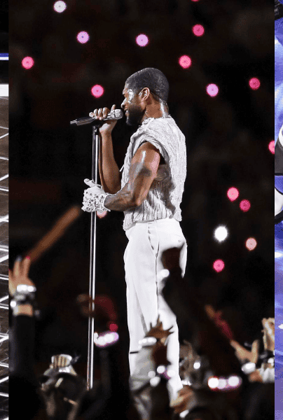 Usher protagonizó el medio tiempo del Super Bowl con invitados especiales, como Alicia Keys, DJ Snake y Will.i.am, de Black Eyed Peas. EFE/ Caroline Brehman