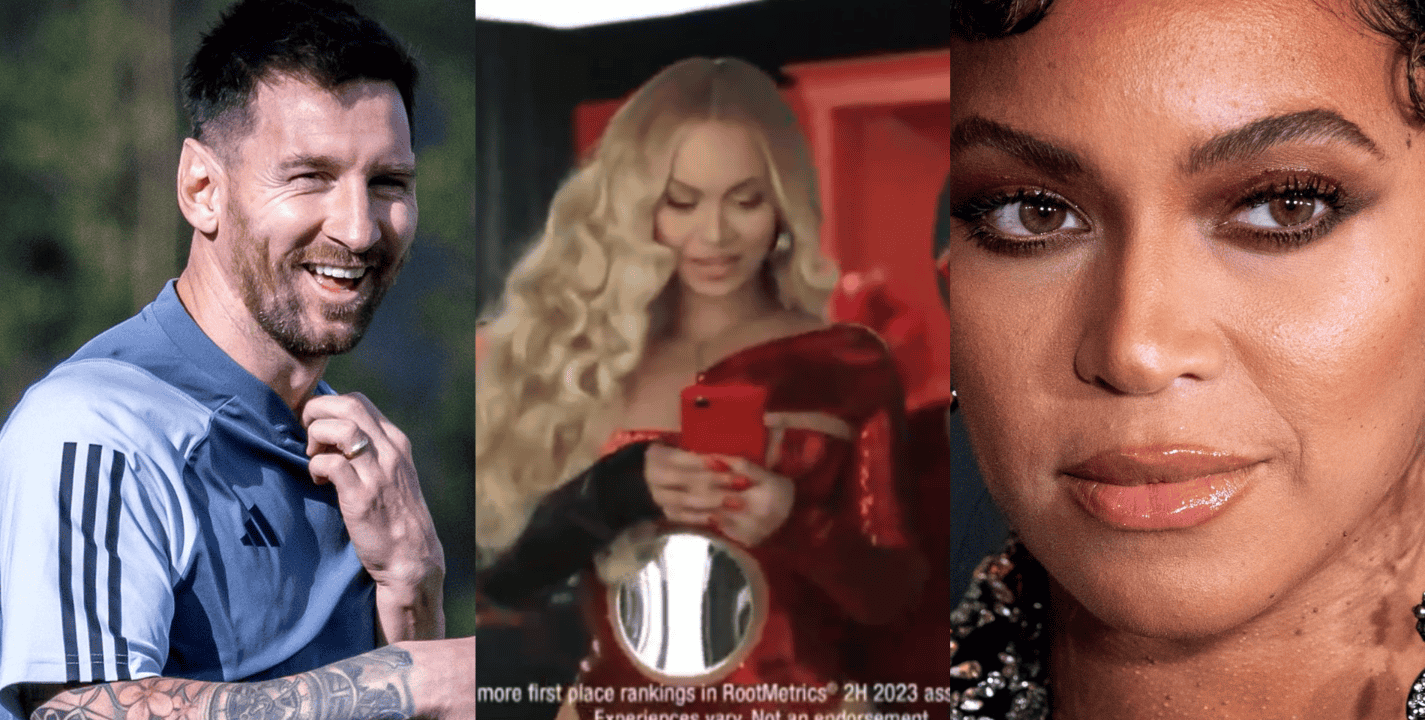 Aunque el comercial de Lio Messi ya se había destapado hace unos días en redes sociales, la gran sorpresa de la noche fue el anuncio de Beyoncé con su próximo lanzamiento musical. EFE/ ARCHIVO/ X -TWITTER-