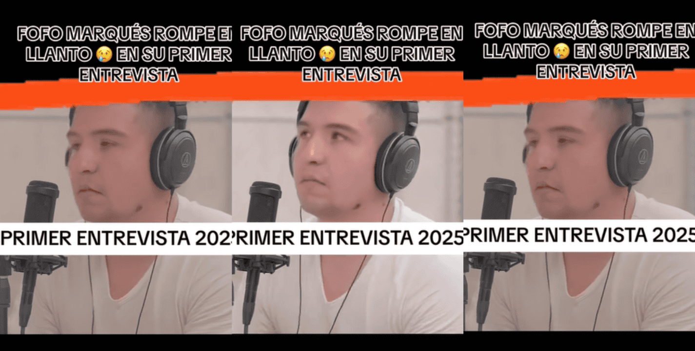 En el video compartido en TikTok, se puede ver a Saskia Niño de Rivera a “Fofo” Márquez, quien está vestido con ropa clara y lleva puestos unos audífonos negros. TIKTOK